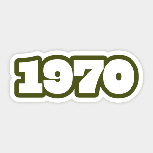 1970 Retro Year Typography Sticker